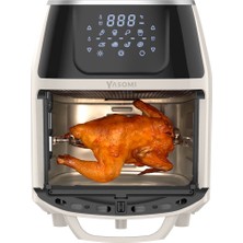 Yasomi Y88 Xxl Bej 1500W 8 Litre Airfryer Oven Fritöz (Yasomi Türkiye Garantili)