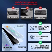 Dexmon iPhone 12 Hayalet Ekran Koruyucu Otomatik Hizalama Anti Dust 8k Ultra Hd Tam Kaplayan Cam