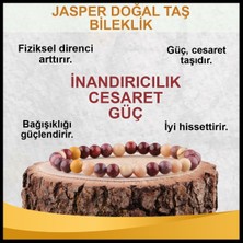 Sertifikalı Jasper Doğal Taş Bileklik 8 MM19