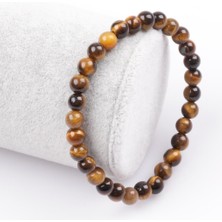 Sertifikalı Kaplan Gözü Doğal Taş Bileklik 6 MM23