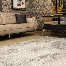 Araz Deco Gri Dağınık Desenli Kaymaz Taban Örgü Dokuma Halı