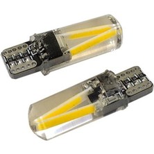 Space Uzun T10 Cob Ledli Canbus'lı Silikon Dekoratif Ampul 12V-3W Turuncu / LAAM678