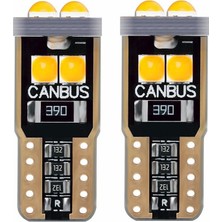 Space Dekoratif LED Ampul T10-6SMD 3030 Canbus 12V Çift Turuncu / LAAM866