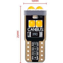 Space Dekoratif LED Ampul T10-6SMD 3030 Canbus 12V Çift Turuncu / LAAM866