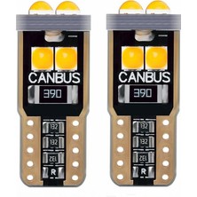 Space Dekoratif LED Ampul T10-6SMD 3030 Canbus 12V Çift Turuncu / LAAM866