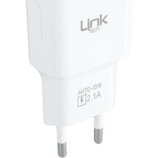 Linktech T444E Strong Eco Auto-Id Şarj Adaptörü (Başlık) 2.1A