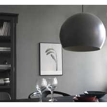 Riolight  Modern Siyah Oda,masa,bar Üstü Cafeler Için 1XE27 Duylu Tekli Metal Sarkıt Avize ÇAP:20CM