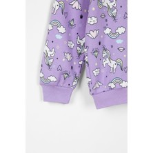 Krazber Unicorn Desenli Kız Bebek Pijama Takımı