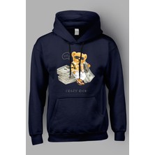 MGAX Sevimli Ayı Crazy Rich Baskılı Kapüşonlu Sweatshirt