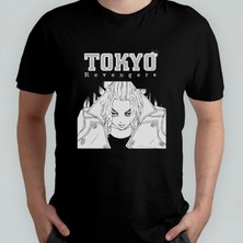 Pixxa Tokyo Revengers %100 Pamuklu Bisiklet Yaka T-Shirt Model - 5