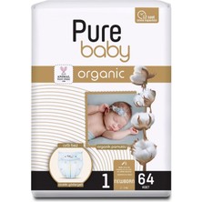 Sleepy Pure Baby Organik Bebek Bezi 2li Jumbo 1 Beden 2-5 kg 64 Adet