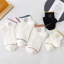 Worthy Socks 5'li Unisex Desenli Renkli Kısa Bilek Boyu Çorap Seti 5 Çift