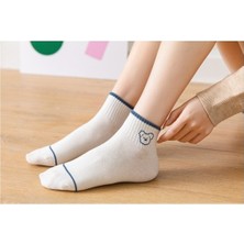 Worthy Socks 5'li Unisex Desenli Renkli Kısa Bilek Boyu Çorap Seti 5 Çift