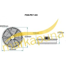 Fanex Fan Fane x  Psm 400 Monofaze 40 Cm 4600 M³/H Yuvarlak Kasa Aksiyel Aspiratör