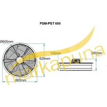 Fanexfan Fanex  Psm 600 Monofaze 60 Cm 8200 M³/H Yuvarlak Kasa Aksiyel Aspiratör