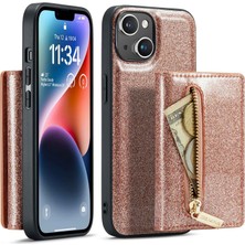 Xstep Case Xstepcase iPhone 14 Için Dg.ming M3 Serisi Plus 2'si 1 Arada Çıkarılabilir Telefon Kılıfı Parıltılı Manyetik Cep Telefon Kapağı Cüzdan Kickstand (Yurt Dışından)