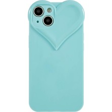 Xstep Case Xstepcase iPhone 14 Için Fingerprint Anti-Farrint Tpu Yumuşak Cep Telefon Kılıfı Kalp Şeklinde Kamera Koruma Telefon Kapağı (Yurt Dışından)