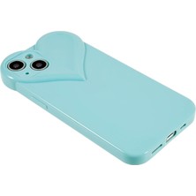 Xstep Case Xstepcase iPhone 14 Için Fingerprint Anti-Farrint Tpu Yumuşak Cep Telefon Kılıfı Kalp Şeklinde Kamera Koruma Telefon Kapağı (Yurt Dışından)