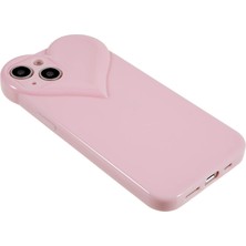 Xstep Case Xstepcase iPhone 14 Için Fingerprint Anti-Farrint Tpu Yumuşak Cep Telefon Kılıfı Kalp Şeklinde Kamera Koruma Telefon Kapağı (Yurt Dışından)