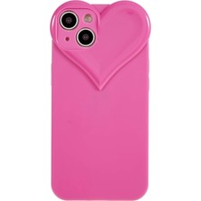 Xstep Case Xstepcase iPhone 14 Için Fingerprint Anti-Farrint Tpu Yumuşak Cep Telefon Kılıfı Kalp Şeklinde Kamera Koruma Telefon Kapağı (Yurt Dışından)