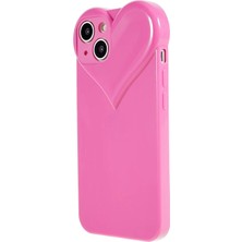 Xstep Case Xstepcase iPhone 14 Için Fingerprint Anti-Farrint Tpu Yumuşak Cep Telefon Kılıfı Kalp Şeklinde Kamera Koruma Telefon Kapağı (Yurt Dışından)