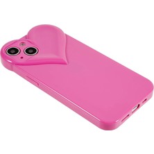 Xstep Case Xstepcase iPhone 14 Için Fingerprint Anti-Farrint Tpu Yumuşak Cep Telefon Kılıfı Kalp Şeklinde Kamera Koruma Telefon Kapağı (Yurt Dışından)