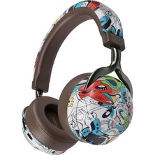 Happy World Shopping Kablosuz Bluetooth Renkli Graffiti Kulaklıklar Tf Kart Fm Radyo Müzik Kulaklık Derin Bas Hıfı Stereo Oyun Kulaklığı (Yurt Dışından)