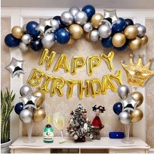 Çıtı Pıtı Store Happy Bırthday Gold Doğum Günü Balon Zincir Seti