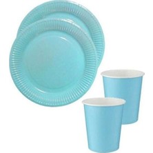 Çıtı Pıtı Store Açık Mavi Tabak-Bardak Set