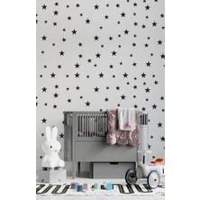 Lizpo Decor Dekoratif Çocuk Odası Siyah Yıldız Yağmuru Sticker