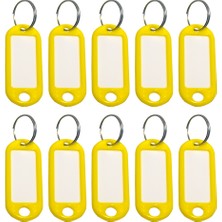 Jobal Plastik Anahtarlık Etiket Kimlik Isimlik Yazı Yazmalık Emlakçı Anahtarlığı Sarı Renkli 100 Adet