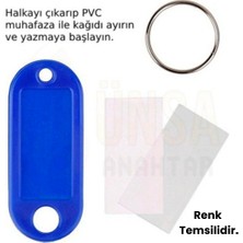 Jobal Plastik Anahtarlık Etiket Kimlik Isimlik Yazı Yazmalık Emlakçı Anahtarlığı Sarı Renkli 100 Adet