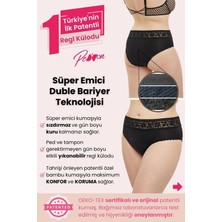 Peddon Süper Emici Regl Külodu 3'lü Deneme Paketi Ultra Hijyenik Yıkanabilir Regl Dönemi İç Çamaşırı 3'lü