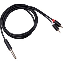 Gorgeous 6.35 mm. Ila 2rca Kablosu, Rca Kablosu 6.35 mm. Erkek - 2 Rca Erkek Stereo Ses Adaptörü Y Splitter Rca Kablosu -3 Metre (Yurt Dışından)