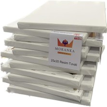 Moranka 10'lu 25X35 Tuval Çift Astarlı Arkadan Zımbalı Tuval