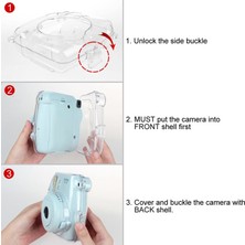 Shun Omuz Askısı ile Fujifilm Instax Mini 8/8+/9 Anında Kamera Için Koruyucu Crystal Clear Hard Case Kapak (Yurt Dışından)