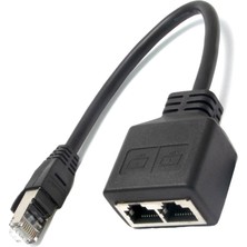 Gorgeous 2'si 1 Arada RJ45 Bölücü Lan Ethernet Ağı RJ45 Konnektör Genişletici Adaptör Kablosu 1 Erkek - 2 Kadın (25 cm.) (Yurt Dışından)