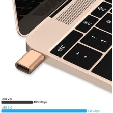 Gorgeous USB C - USB Adaptörü 2'li Paket, Tip C Erkek - USB 3.0 Dişi Adaptör Dizüstü Bilgisayarlar, Şarj Cihazları ve Daha Fazlası İçin Otg Dönüştürücü - Altın (Yurt Dışından)