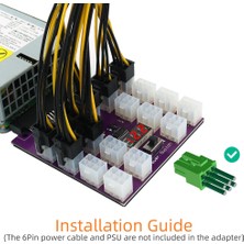 Gorgeous Yükseltme Sürümü Atx 17 x 6pin Güç Kaynağı Breakout Board Adaptörü Dönüştürücü 12 V Ethereum Btc Madenciliği İçin (Yurt Dışından)