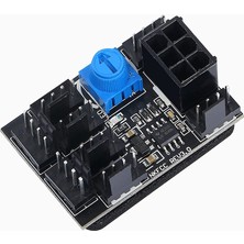 Gorgeous 3-Pin 4-Pin Fan Adaptörü Pwm Pc Kasa Soğutma Fanı Hub 8-Yollu Bölücü 6-Pin Güç Bağlantı Noktalı 12V Hız Kontrol Cihazı (Yurt Dışından)