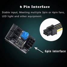 Gorgeous 3-Pin 4-Pin Fan Adaptörü Pwm Pc Kasa Soğutma Fanı Hub 8-Yollu Bölücü 6-Pin Güç Bağlantı Noktalı 12V Hız Kontrol Cihazı (Yurt Dışından)