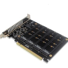 Gorgeous Bağlantı Noktalı Nvme - Pcıe Adaptör Kartı M.2 Nvme - Pcıe X16 Adaptörü 4X32GBPS M Anahtar Sabit Disk Dönüştürücü Okuyucu Genişletme Kartı (Yurt Dışından)