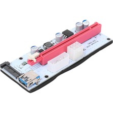 Gorgeous 10 Adet VER008S Molex 4pin Sata 6pın Pcıe Pcı-E Pcı Express Yükseltici Kart 008S Adaptörü 1x Ila 16X Usb3.0 Genişletici (Yurt Dışından)