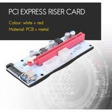 Gorgeous 10 Adet VER008S Molex 4pin Sata 6pın Pcıe Pcı-E Pcı Express Yükseltici Kart 008S Adaptörü 1x Ila 16X Usb3.0 Genişletici (Yurt Dışından)