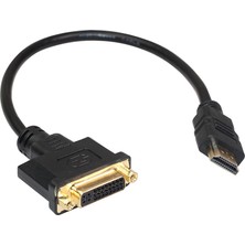 Gorgeous En Kaliteli 1ft 0.3m HDMI - DVI Dvı-D 24 + 5 Adaptör Altın Kaplama Erkek - Dişi Kablo Hdtv 1080P Hd Dönüştürücü Adaptör (Yurt Dışından)