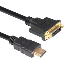 Gorgeous En Kaliteli 1ft 0.3m HDMI - DVI Dvı-D 24 + 5 Adaptör Altın Kaplama Erkek - Dişi Kablo Hdtv 1080P Hd Dönüştürücü Adaptör (Yurt Dışından)