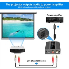 Gorgeous Optik Kablo Ses Dijital Toslink ve Koaksiyel Ses Adaptörü ile Analogdan Dijitale Ses Dönüştürücü Rca'dan Optik'e (Yurt Dışından)