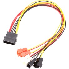 Gorgeous 4pin Molex - 3pin Fan Güç Kablosu Adaptör Konektörü 12V 7V 5V Soğutma Fanı Kablosu (Yurt Dışından)