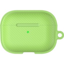 Techmaster Apple Airpods Pro Fiber Carbon Görünümlü Silikon Koruma Kılıfı