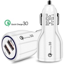 Techmaster Samsung iPhone Huawei Xioami Hızlı Araç Şarj Cihazı 2 USB 6 Amper